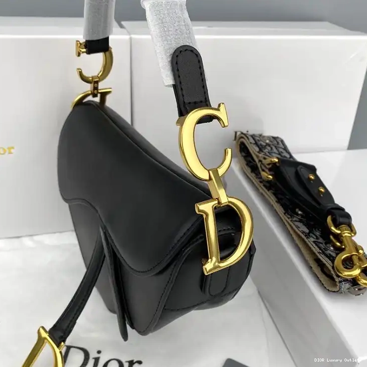 Cheap Smooth Bag Calfskin Black Saddle Dior 0422 Luxury